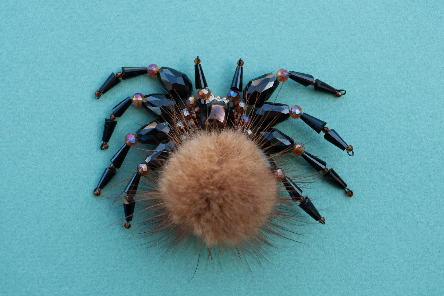 Tarantula Spider - Readymade Beaded Brooch