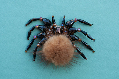 Tarantula Spider - Readymade Beaded Brooch