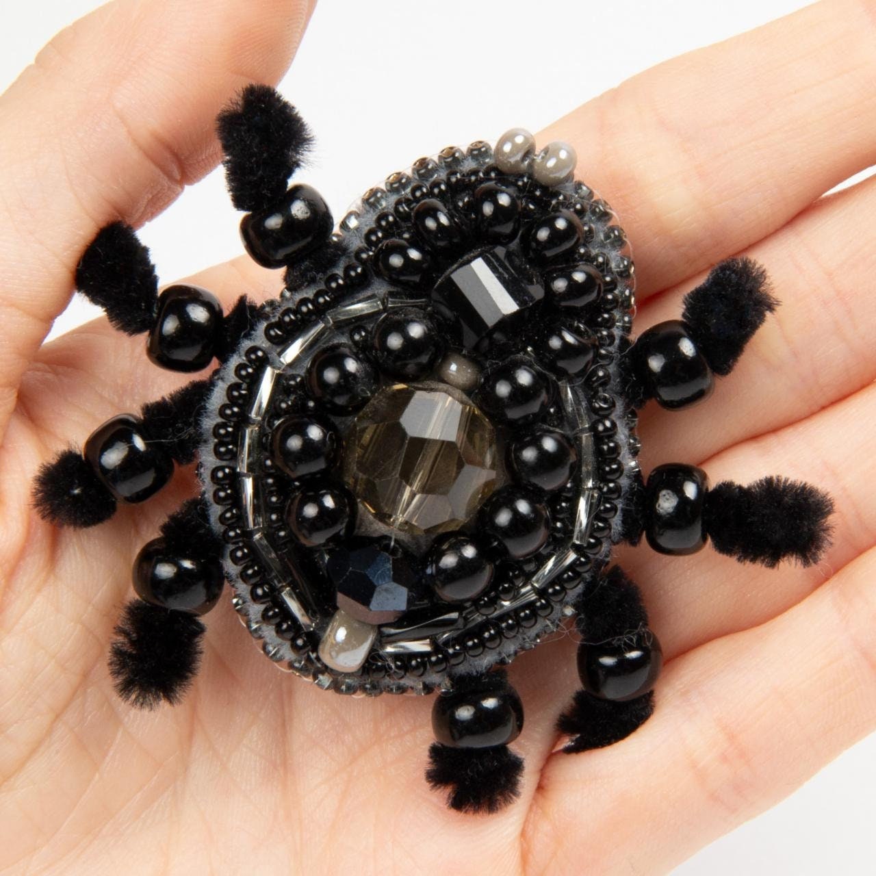 Spider - Readymade Beaded Brooch