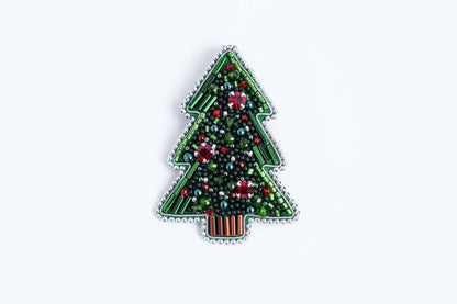 Christmas Tree - Readymade Beaded Brooch