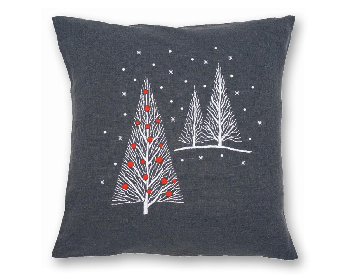Christmas Tree Table Runner Embroidery Kit: Satin Stitch DIY