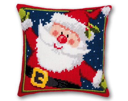 Christmas Embroidery Pillow Kit | Santa & Snowman Cushion Cover (DIY)