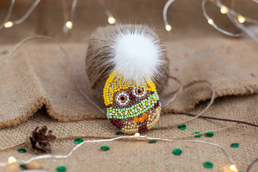 Owlet - Readymade Beaded Brooch