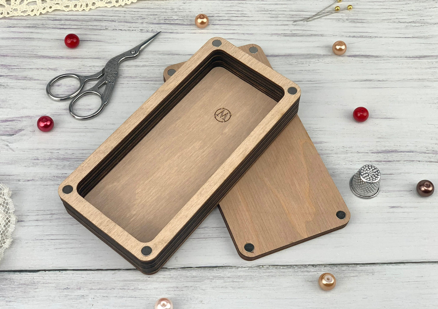 Wooden Needle Holder