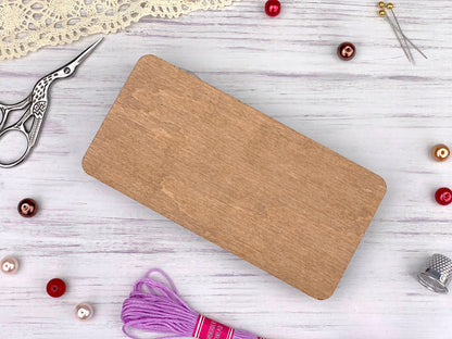 Wooden Craft Organizer Box with Clear Lid