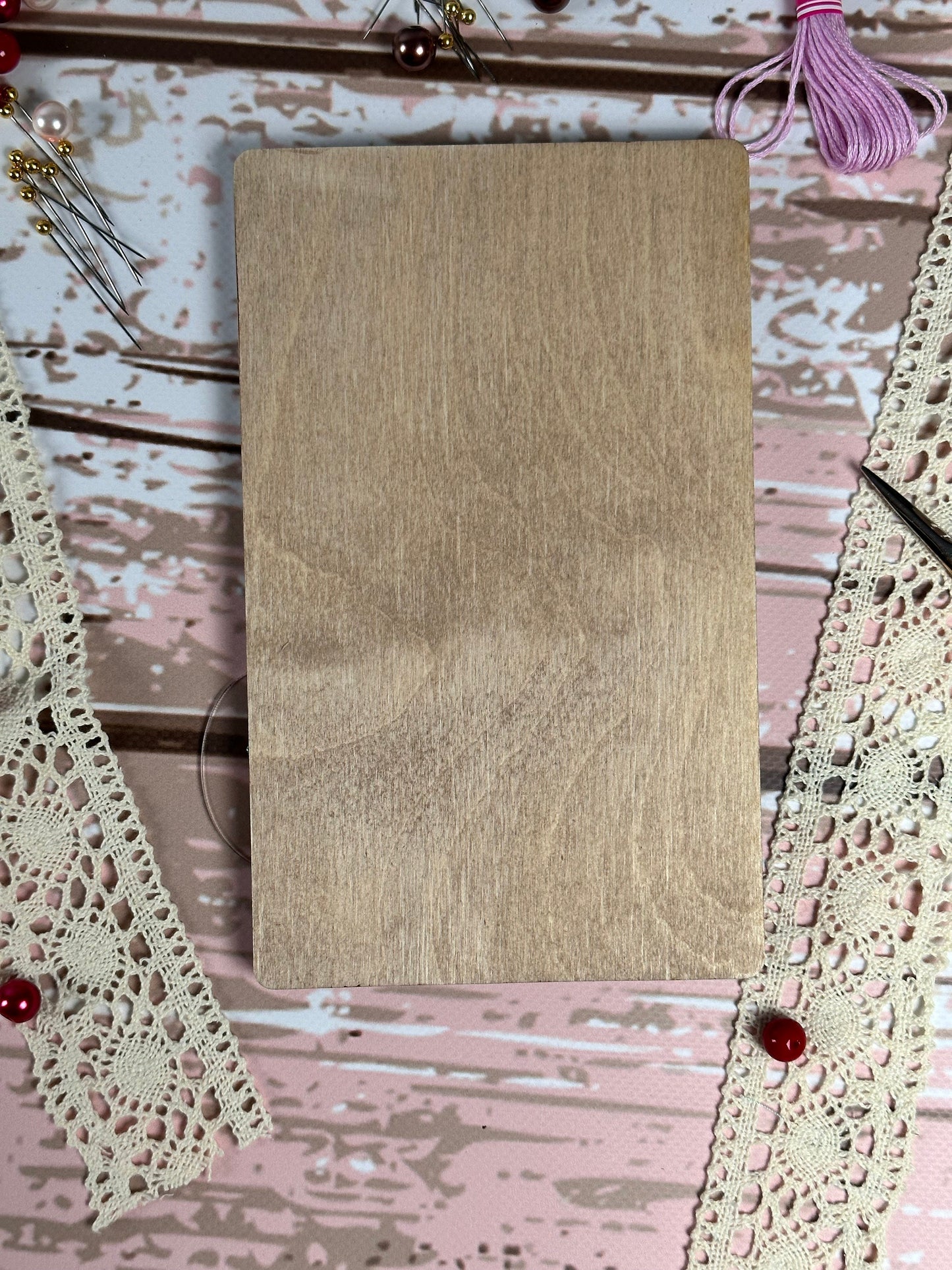 a piece of wood sitting on top of a table