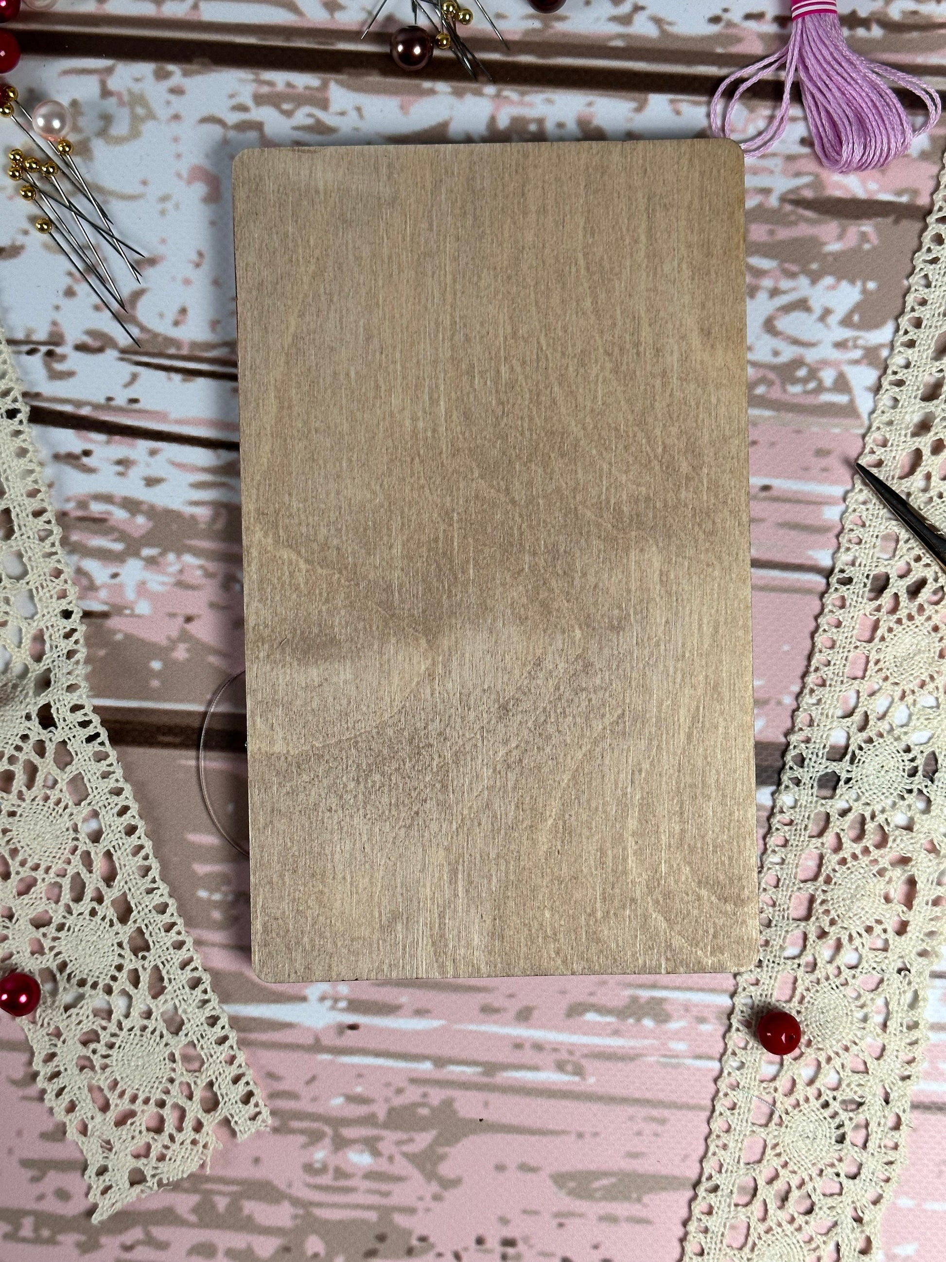 a piece of wood sitting on top of a table