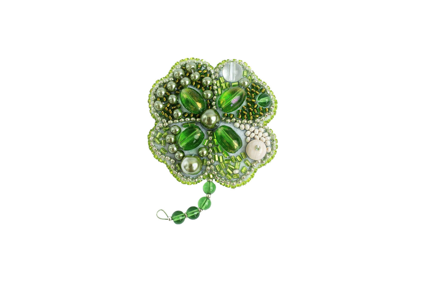 Clover - Readymade Beaded Brooch