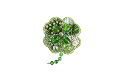 Clover - Readymade Beaded Brooch