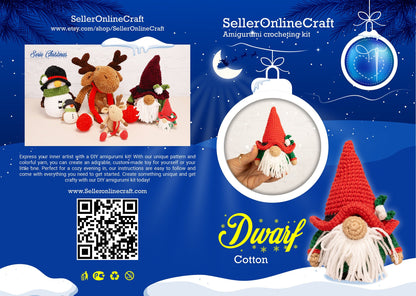 Crochet Christmas Gnome - Amigurumi PDF Pattern