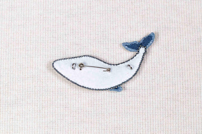 Blue Whale  - Readymade Beaded Brooch