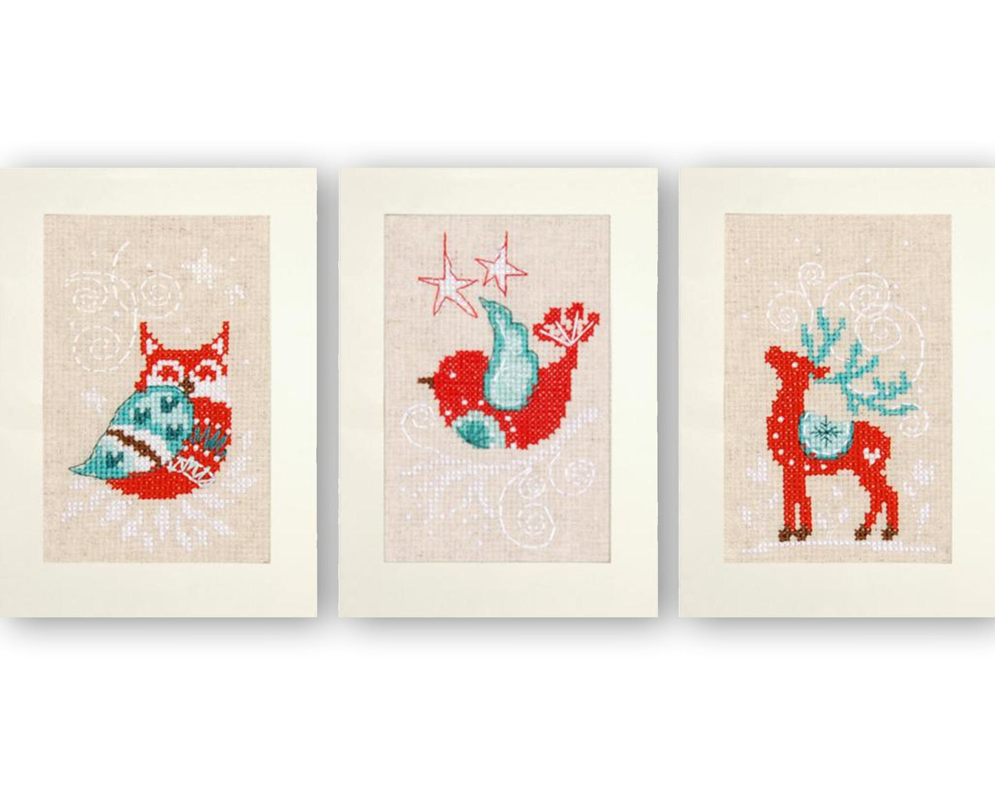 Christmas Postcards Cross stitch Embroidery DIY Kits