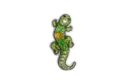 Lizard - Readymade Beaded Brooch
