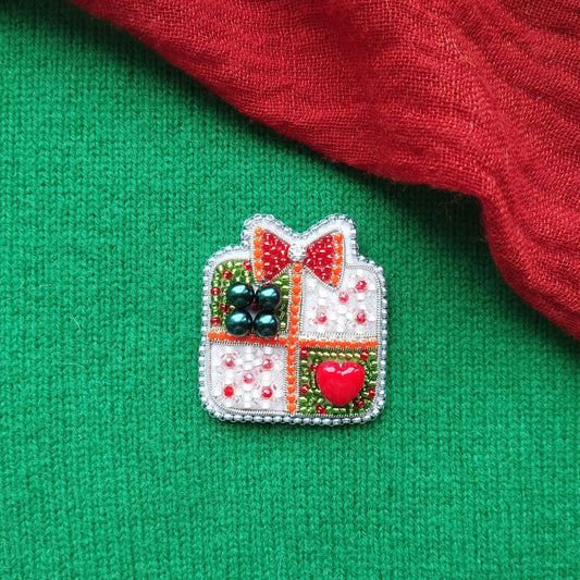 Christmas Gift - Readymade Beaded Brooch