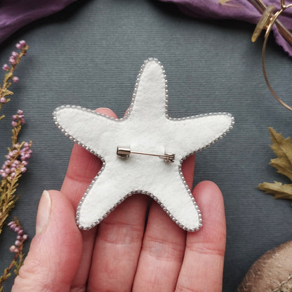 Black Starfish Brooch Beading DIY Kit