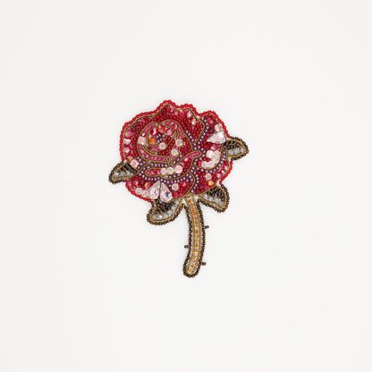 Rose Flower - Readymade Beaded Brooch