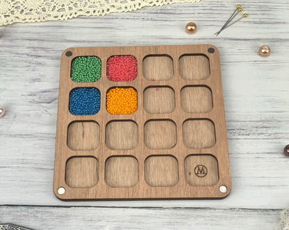 Wooden Seed Bead Organizer
