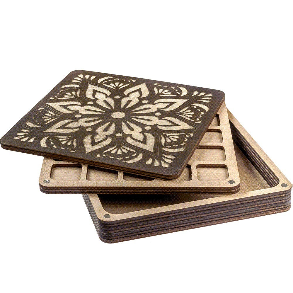 a couple of coasters that are on top of each other