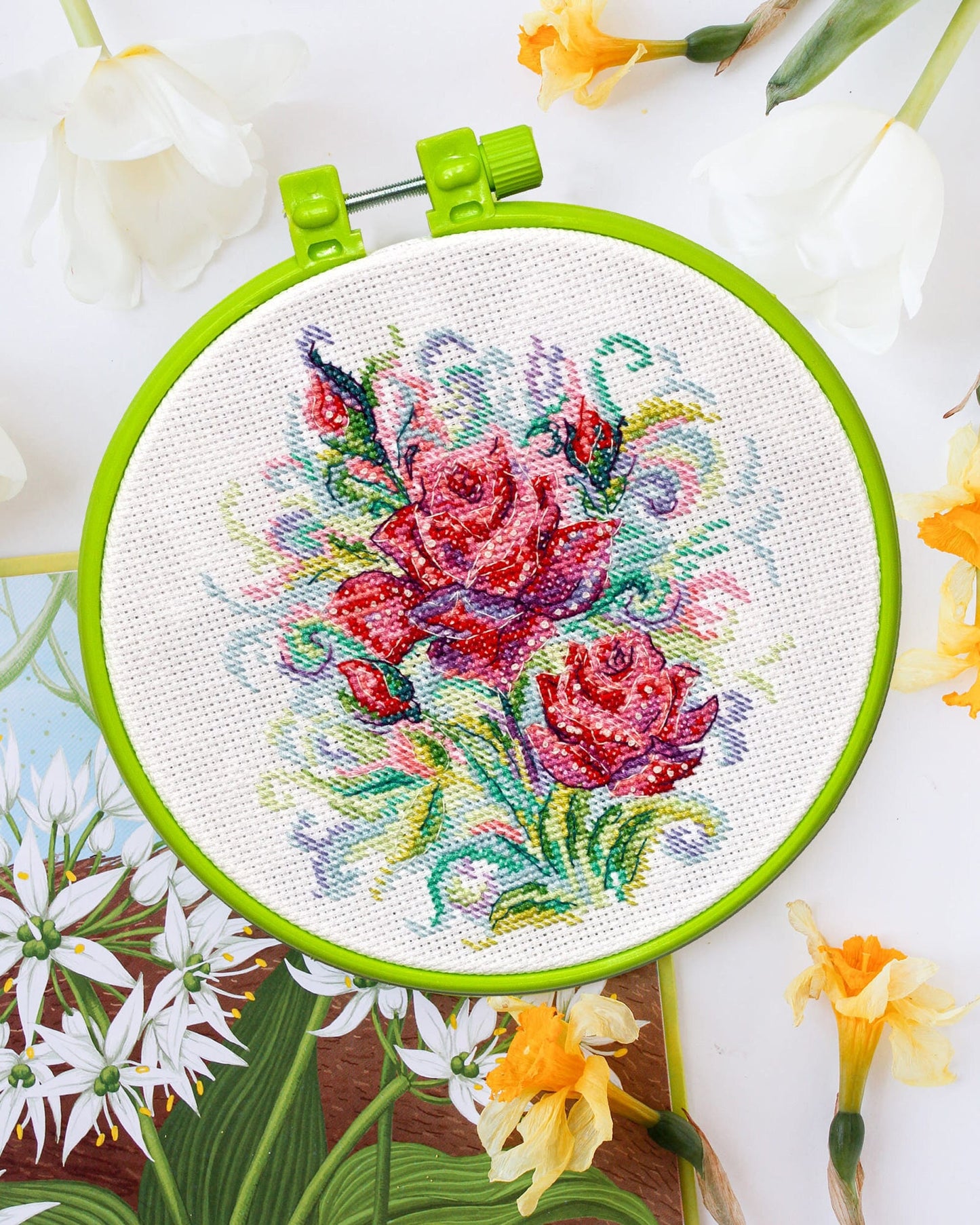 Spring Roses Cross stitch Embroidery DIY Kits