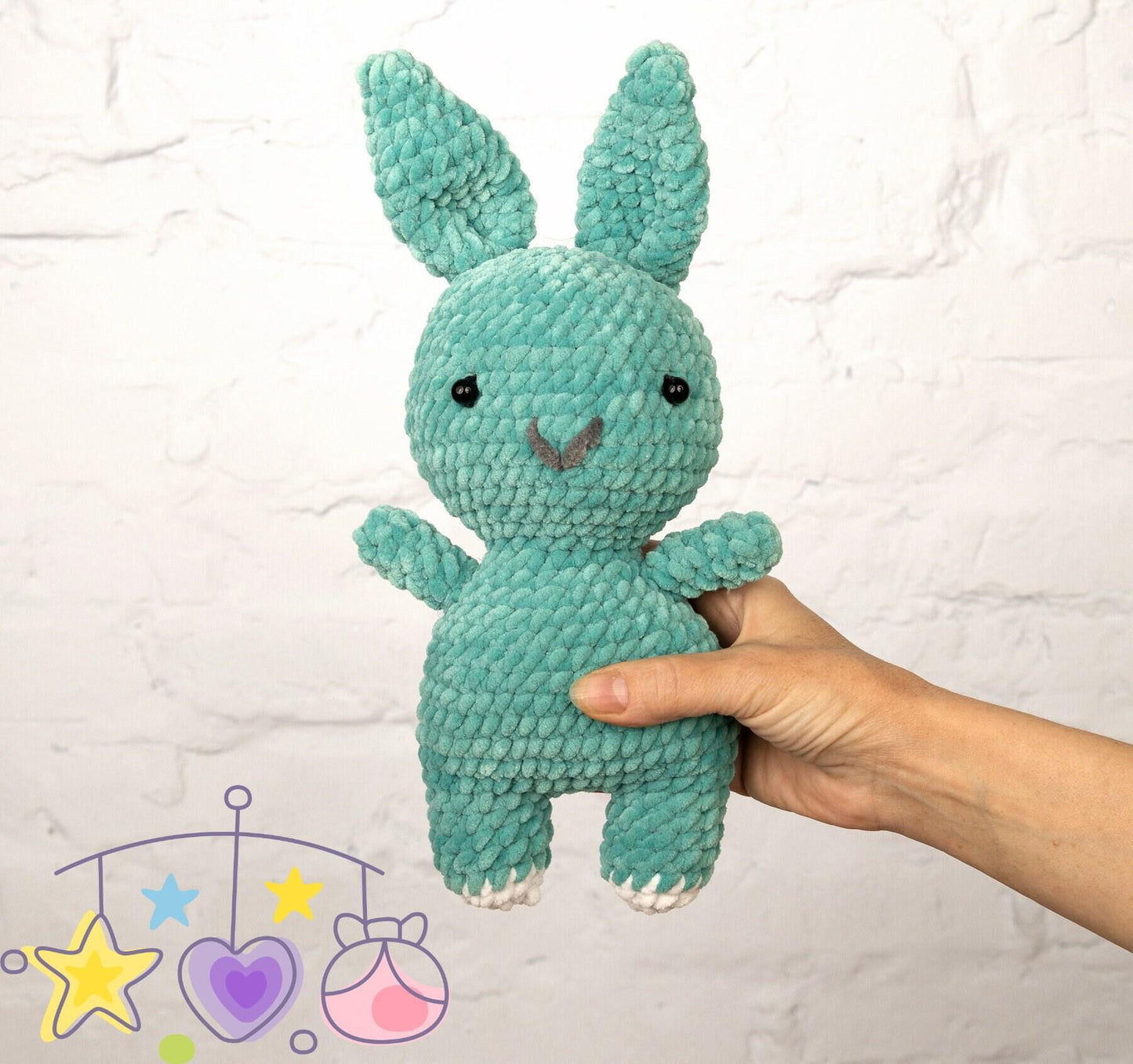 Crochet Bunny Plushie - Amigurumi Toys Readymade