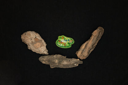 Frog - Readymade Beaded Brooch