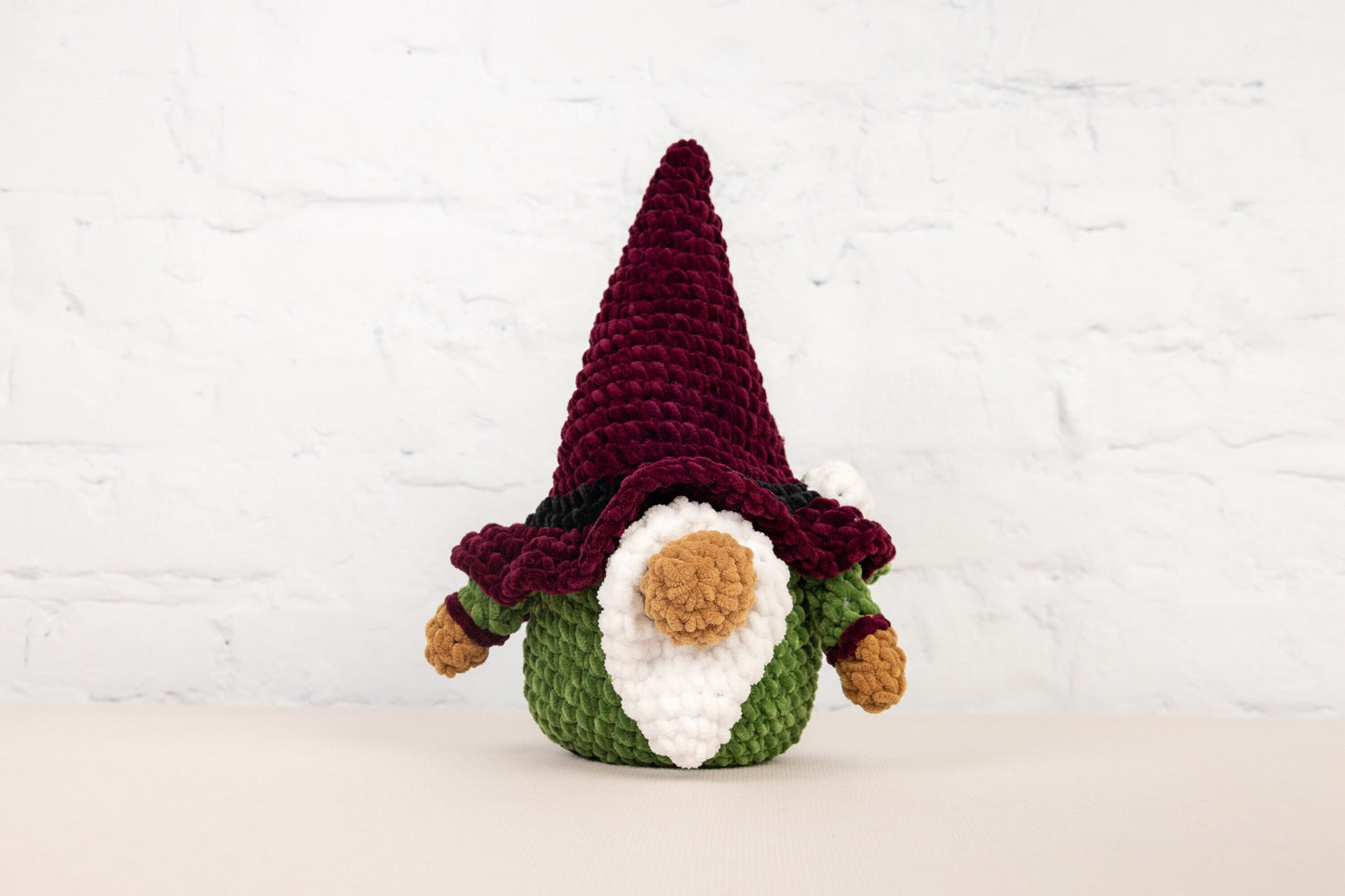 Plush Christmas Gnome - Crochet Amigurumi DIY kit