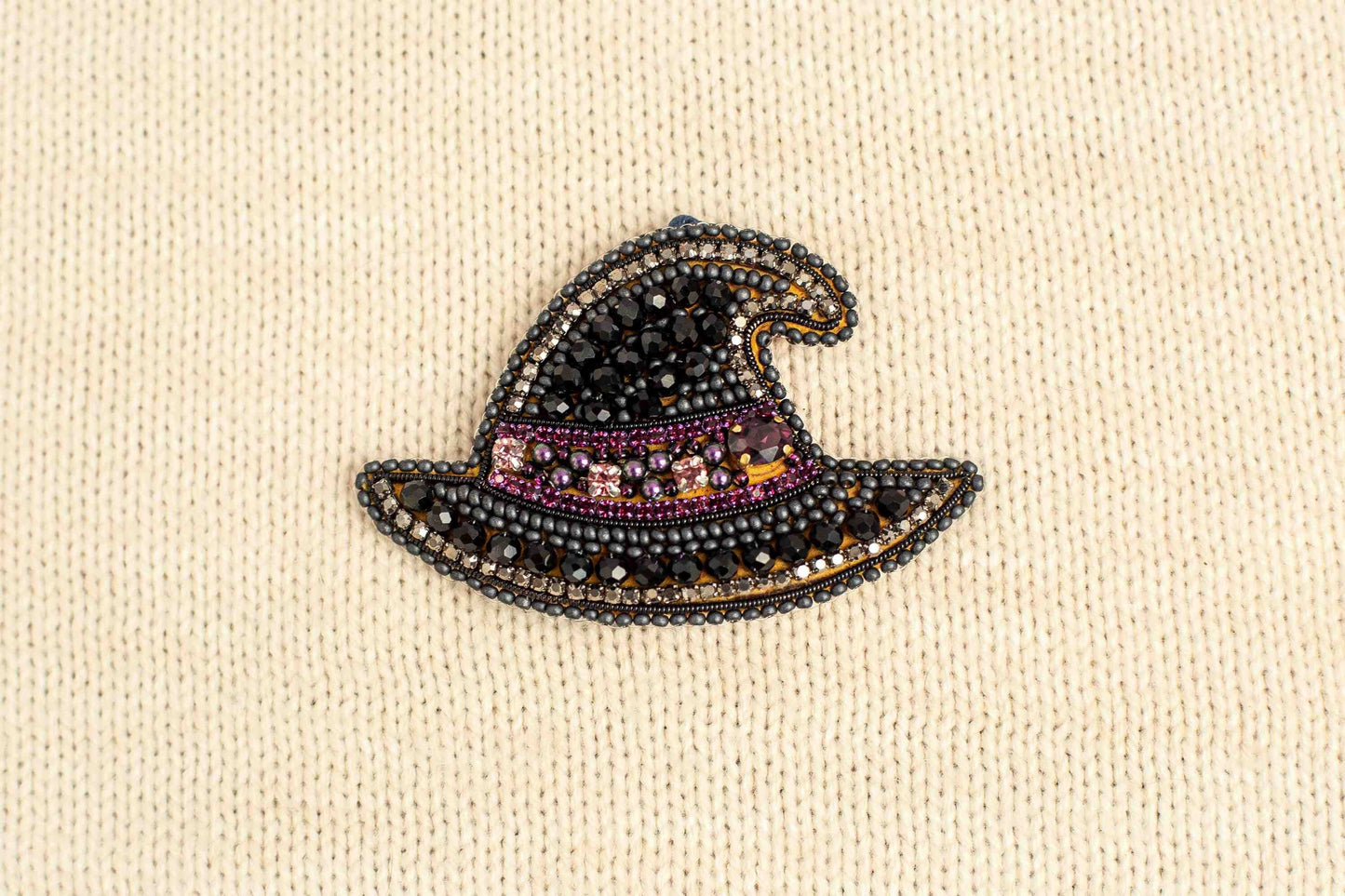 Witch Hat - Readymade Beaded Brooch