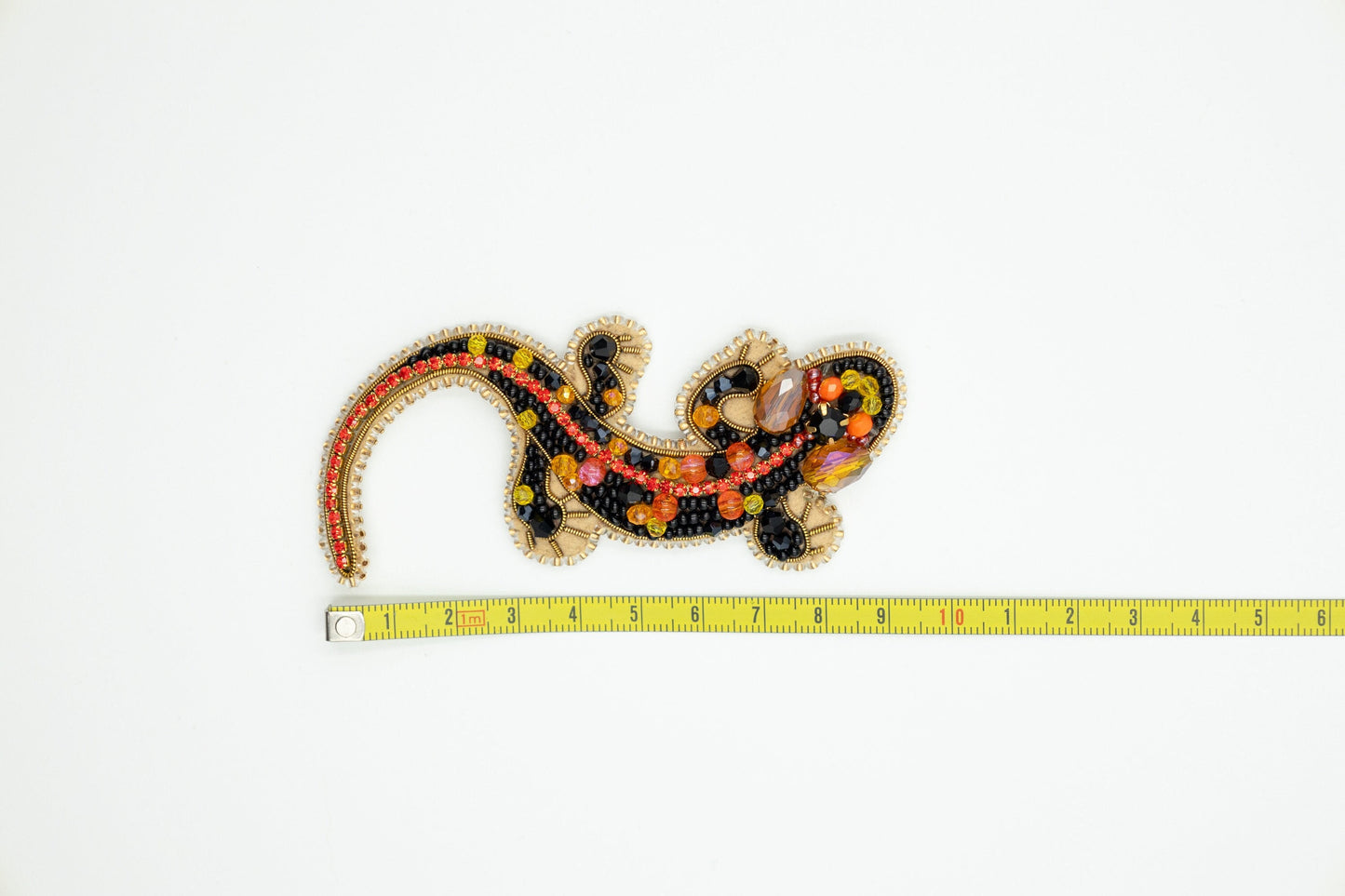 Salamander Lizard - Readymade Beaded Brooch