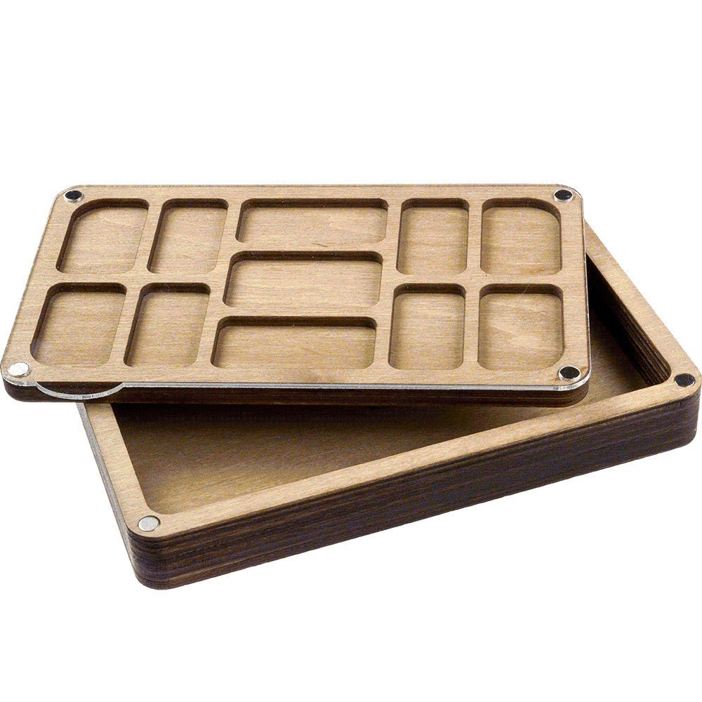 a couple of trays that are on top of each other