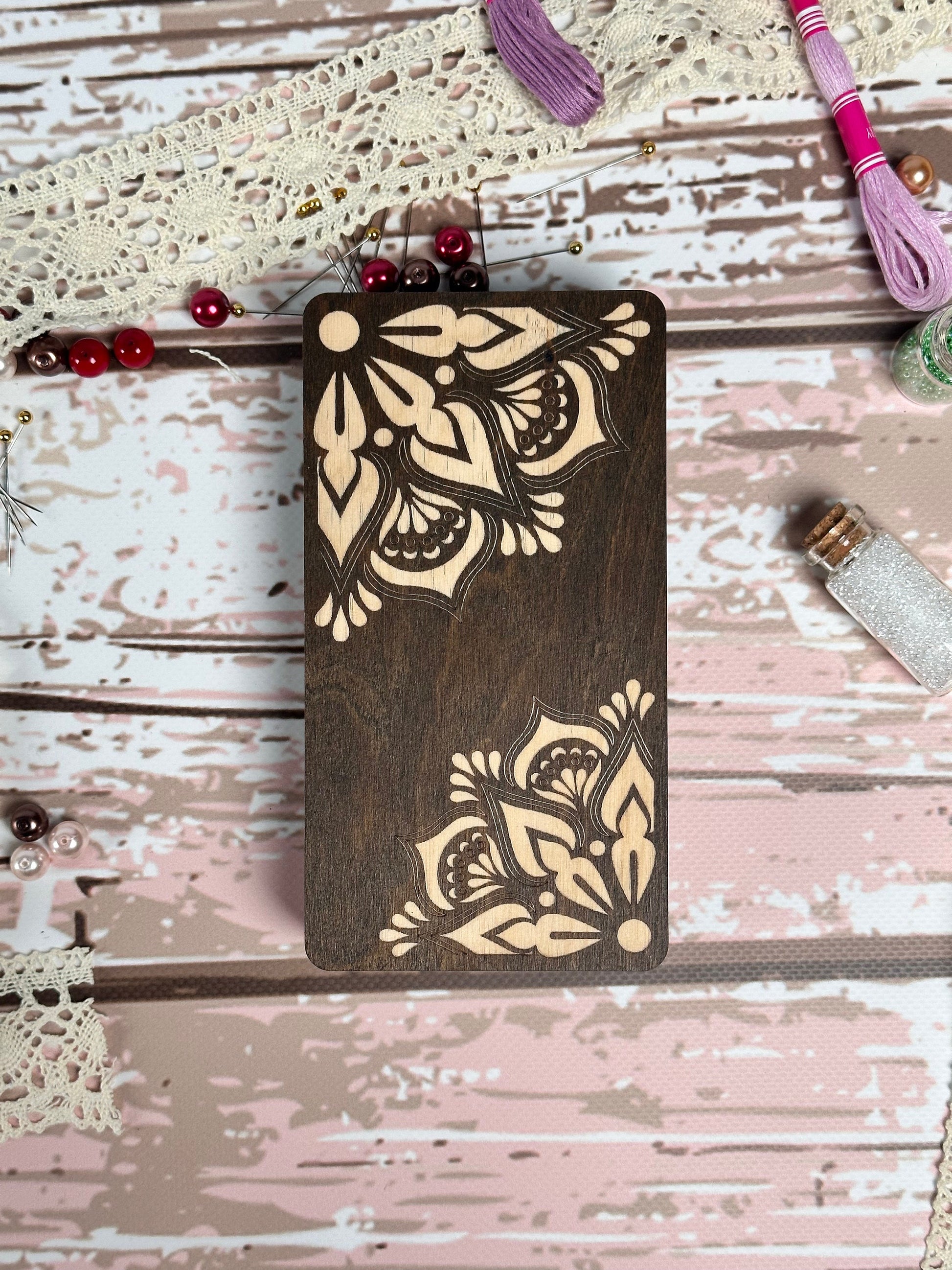 a wooden cutting board sitting on top of a table