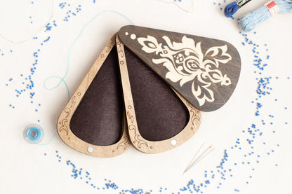 a couple of pieces of wood sitting on top of a table