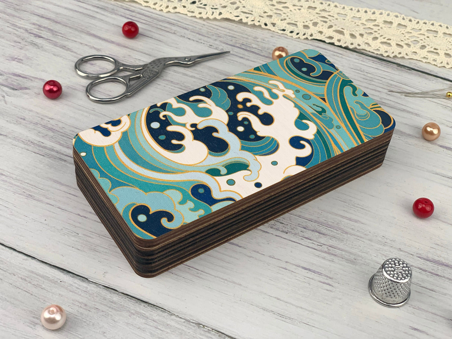 Wooden Needle Holder