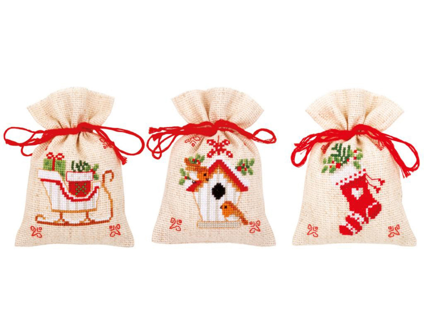 Christmas Sachet Bag Cross stitch Embroidery DIY Kits