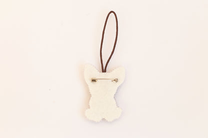 Bull Terrier Dog - Readymade Beaded Brooch