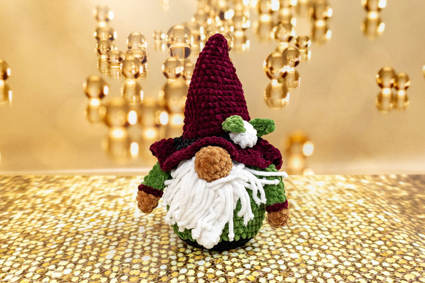 Plush Christmas Gnome - Crochet Amigurumi DIY kit