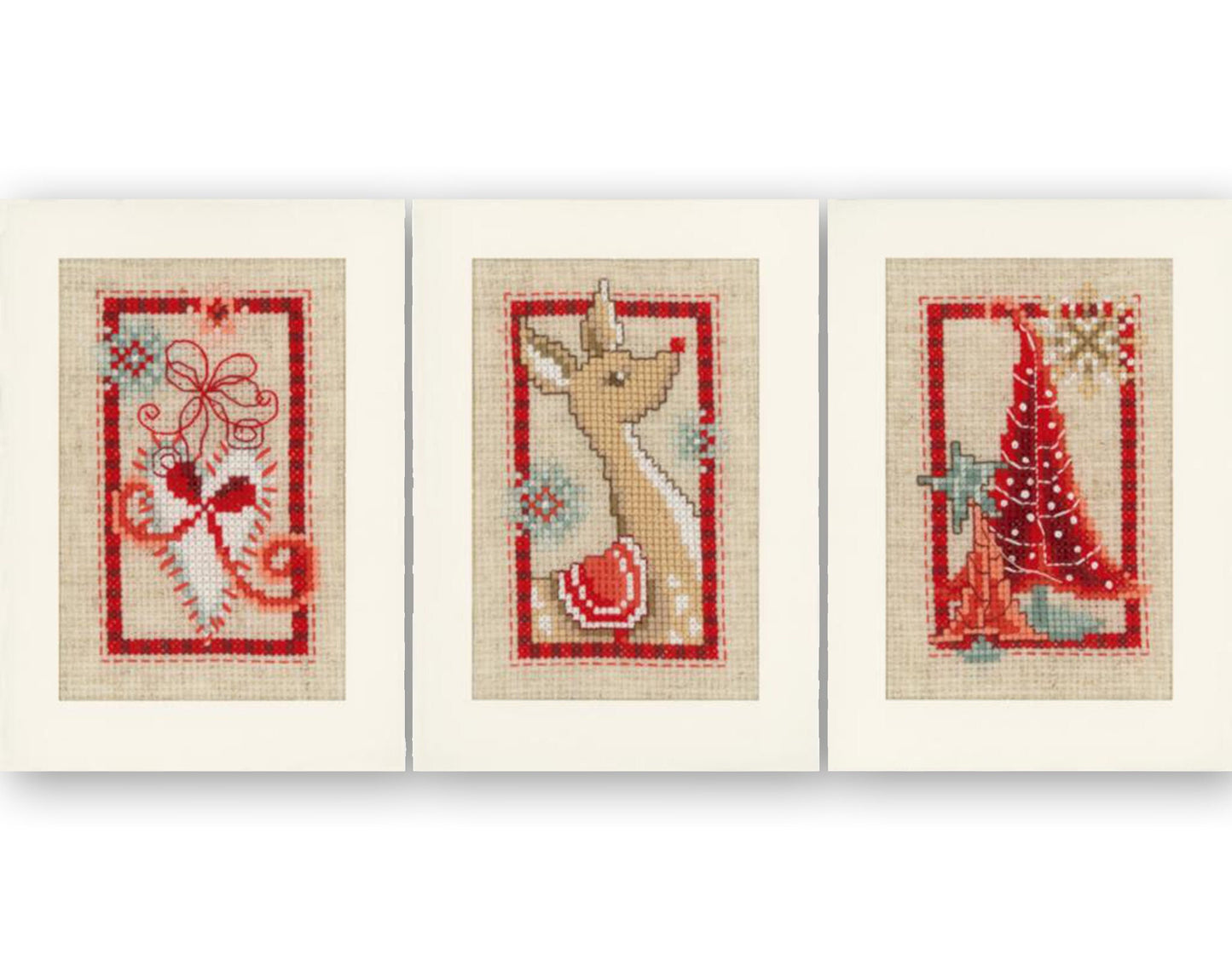 Christmas Postcards Cross stitch Embroidery DIY Kits