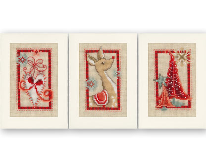 Christmas Postcards Cross stitch Embroidery DIY Kits