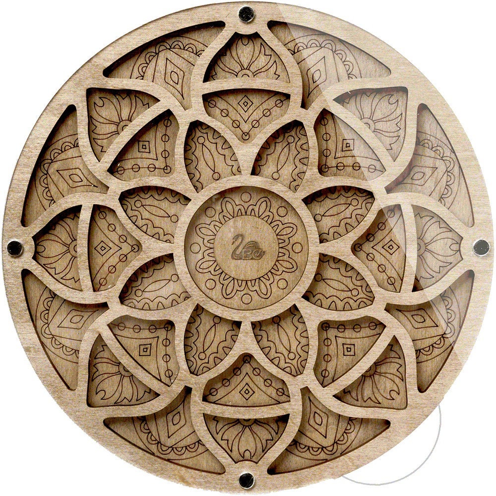 a wooden carving of a flower