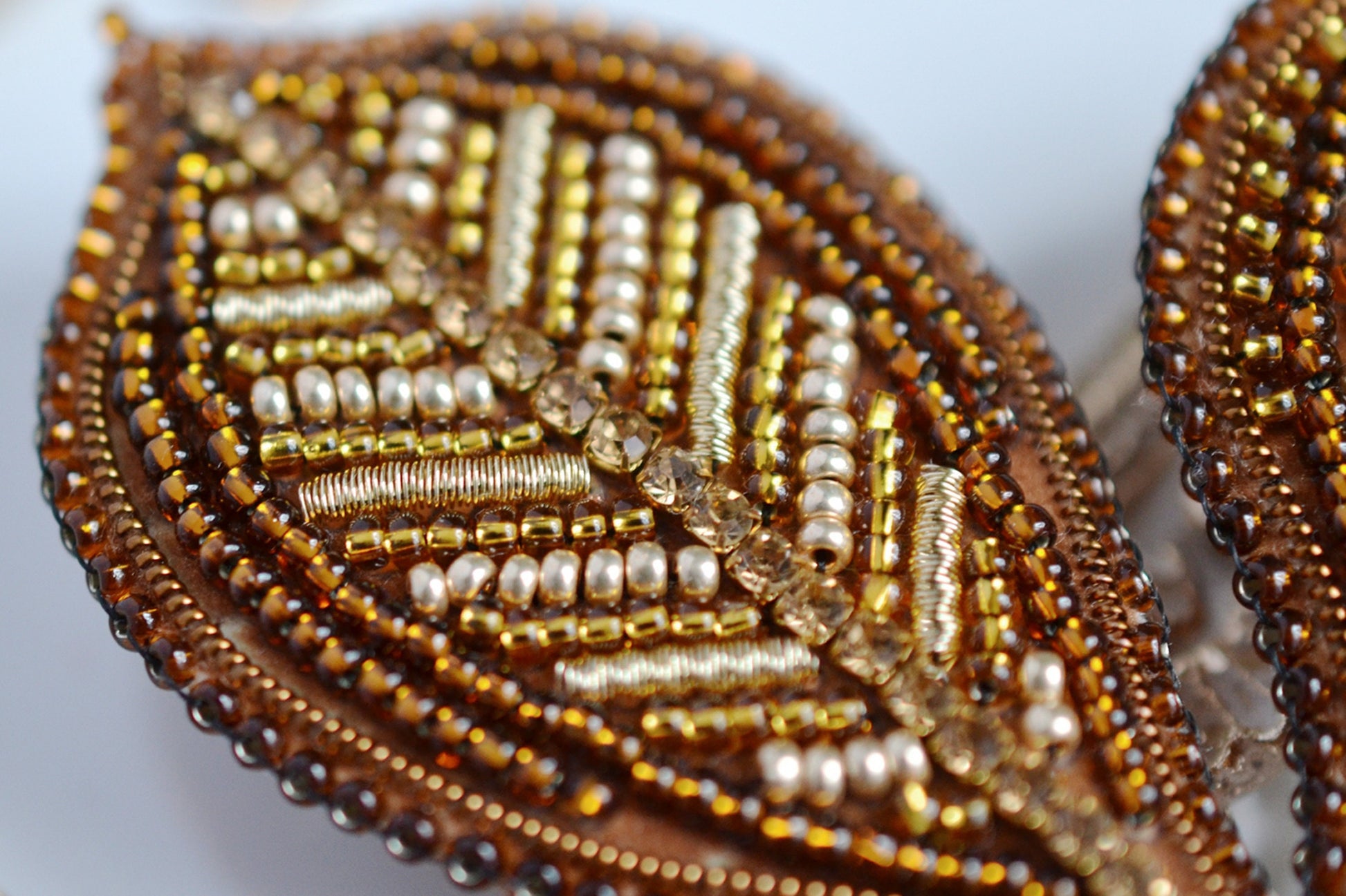 a close up of a pair of beads