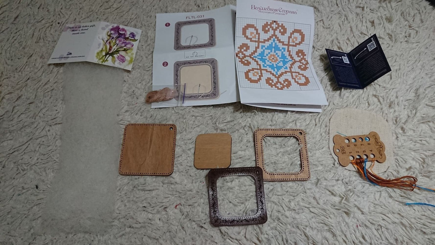 Wooden Embroidery DIY Kit