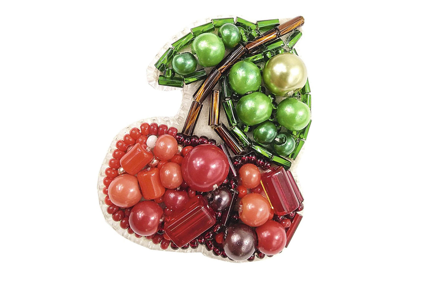 Cherry - Readymade Beaded Brooch
