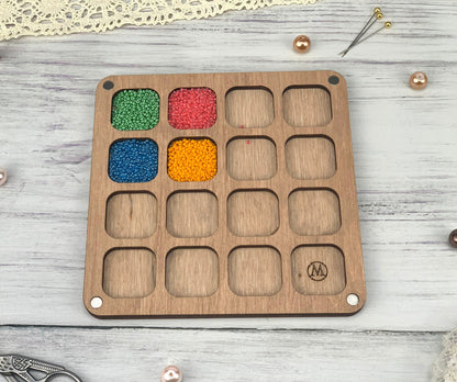 Wooden Seed Bead Organizer