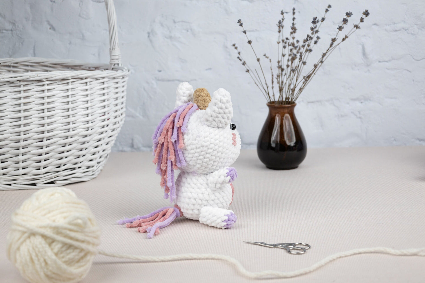 Plush Unicorn  - Crochet Amigurumi DIY kit