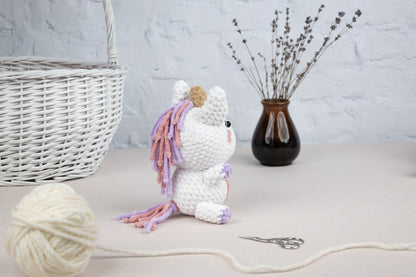 Plush Unicorn  - Crochet Amigurumi DIY kit