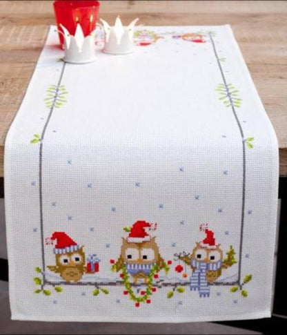 Christmas Table Runner  Cross stitch Embroidery DIY Kits