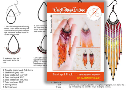 a brochure with instructions on how to make beaded earrings