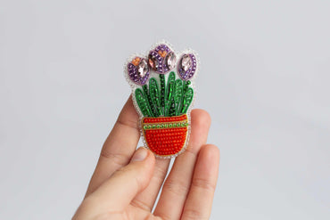 Crocus - Readymade Beaded Brooch