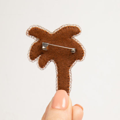Palm Tree - Readymade Beaded Brooch