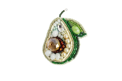 Avocado - Readymade Beaded Brooch