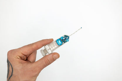 Syringe - Readymade Beaded Brooch